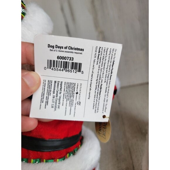 Clothtique possible dreams santa dog Days of Christmas dept 56 6000733 cart set - Picture 8 of 8